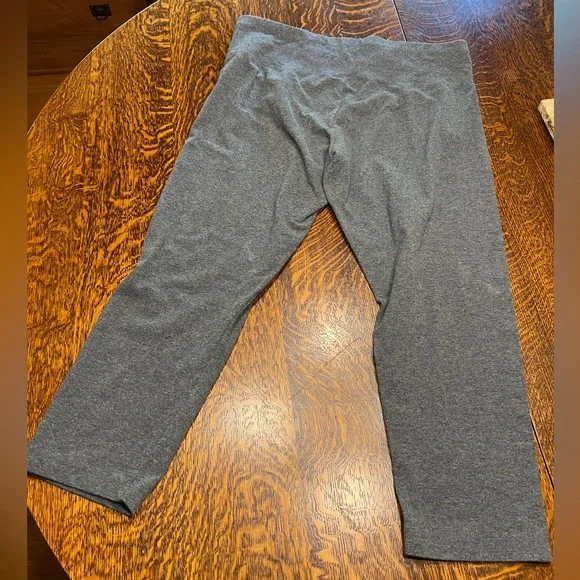 Hanna Andersson Crop Leggings Charcoal Grey Cotton Women's Large Very good - Picture 3 of 4